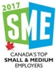 2016 Canada's top small & medium employers logo featuring a maple leaf and the text "Canada's Top SME Employers 2016".